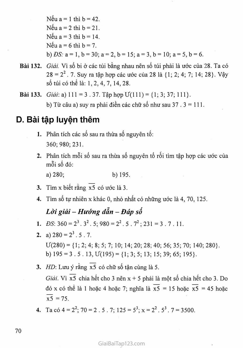 Bài 15. Phân tích một số ra thừa số nguyên tố trang 5