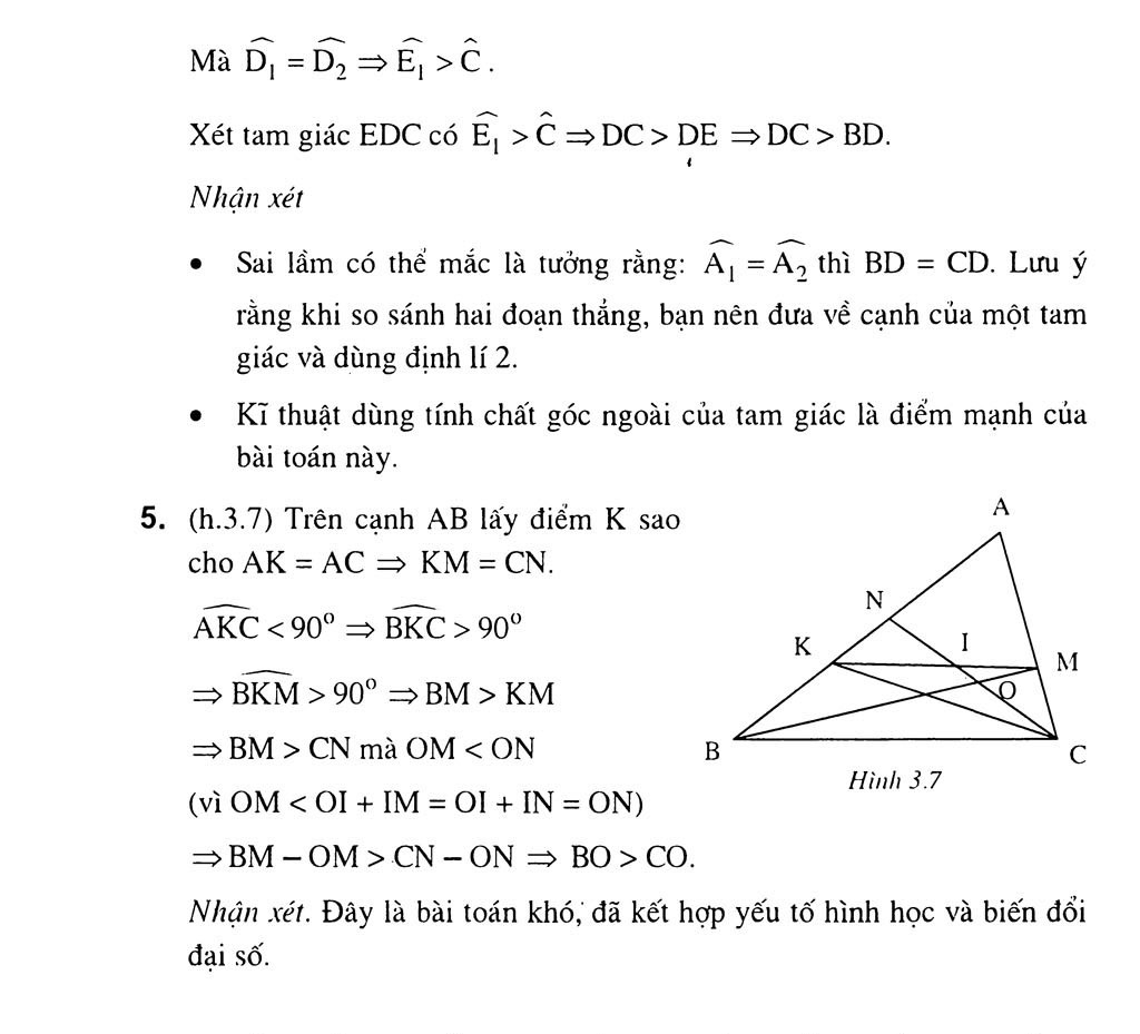 Bài 1. Quan hệ giữa góc và cạnh đối diện trong một tam giác trang 6