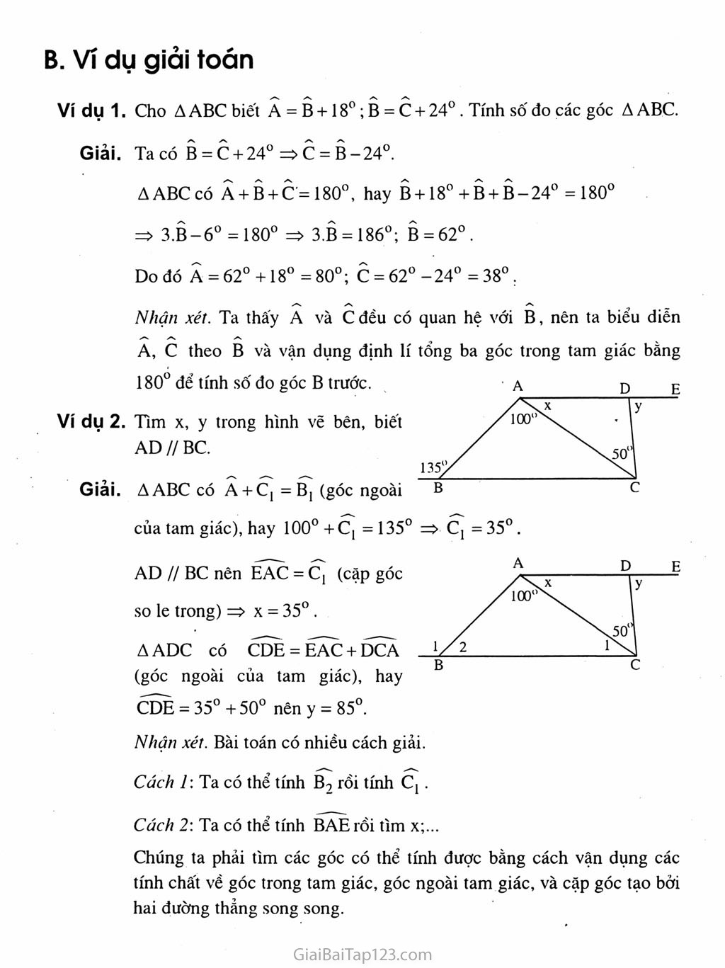 Bài 1. Tổng ba góc của một tam giác trang 2