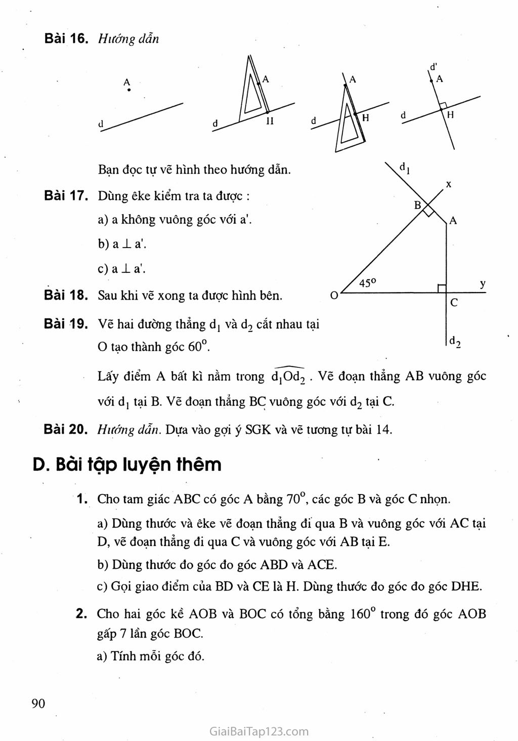 Bài 2. Hai đường thẳng vuông góc trang 3