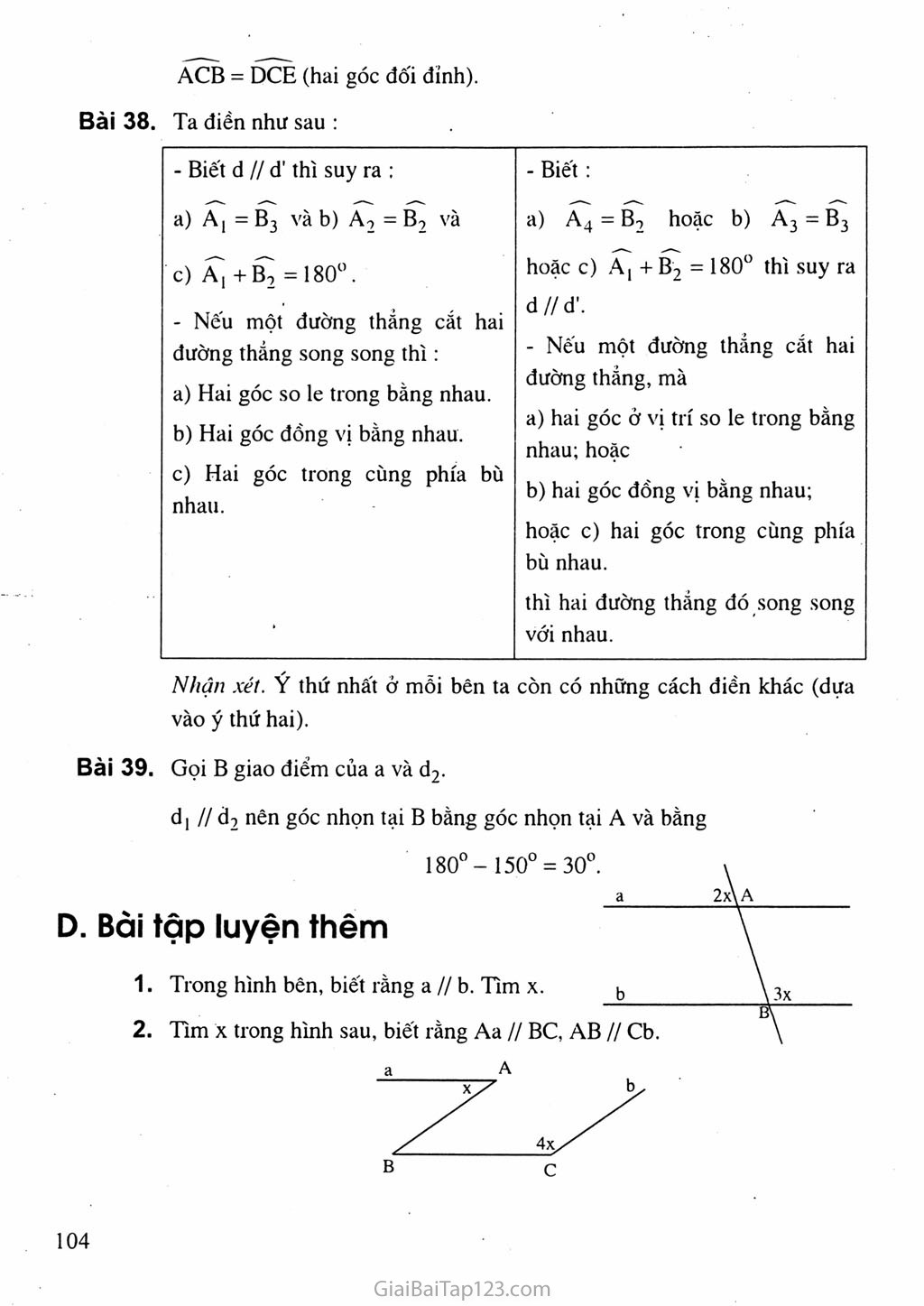 Bài 5. Tiên đề Ơ-clit về đường thẳng song song trang 4