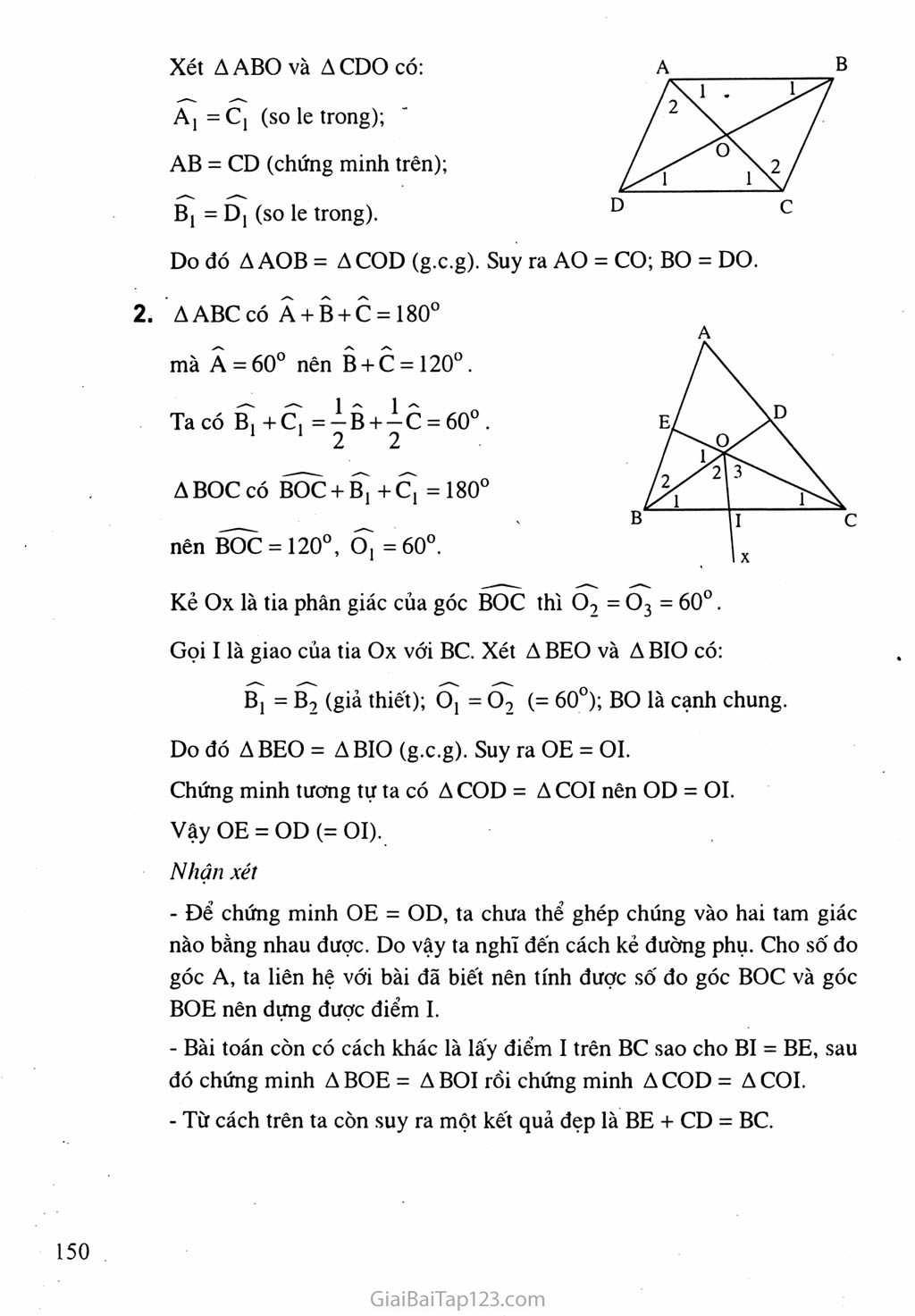 Bài 5. Trường hợp bằng nhau thứ ba của tam giác: góc - cạnh - góc (g.c.g) trang 7