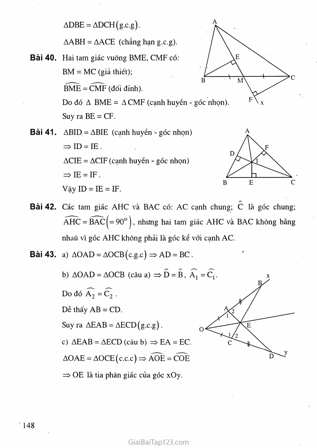 Bài 5. Trường hợp bằng nhau thứ ba của tam giác: góc - cạnh - góc (g.c.g) trang 5