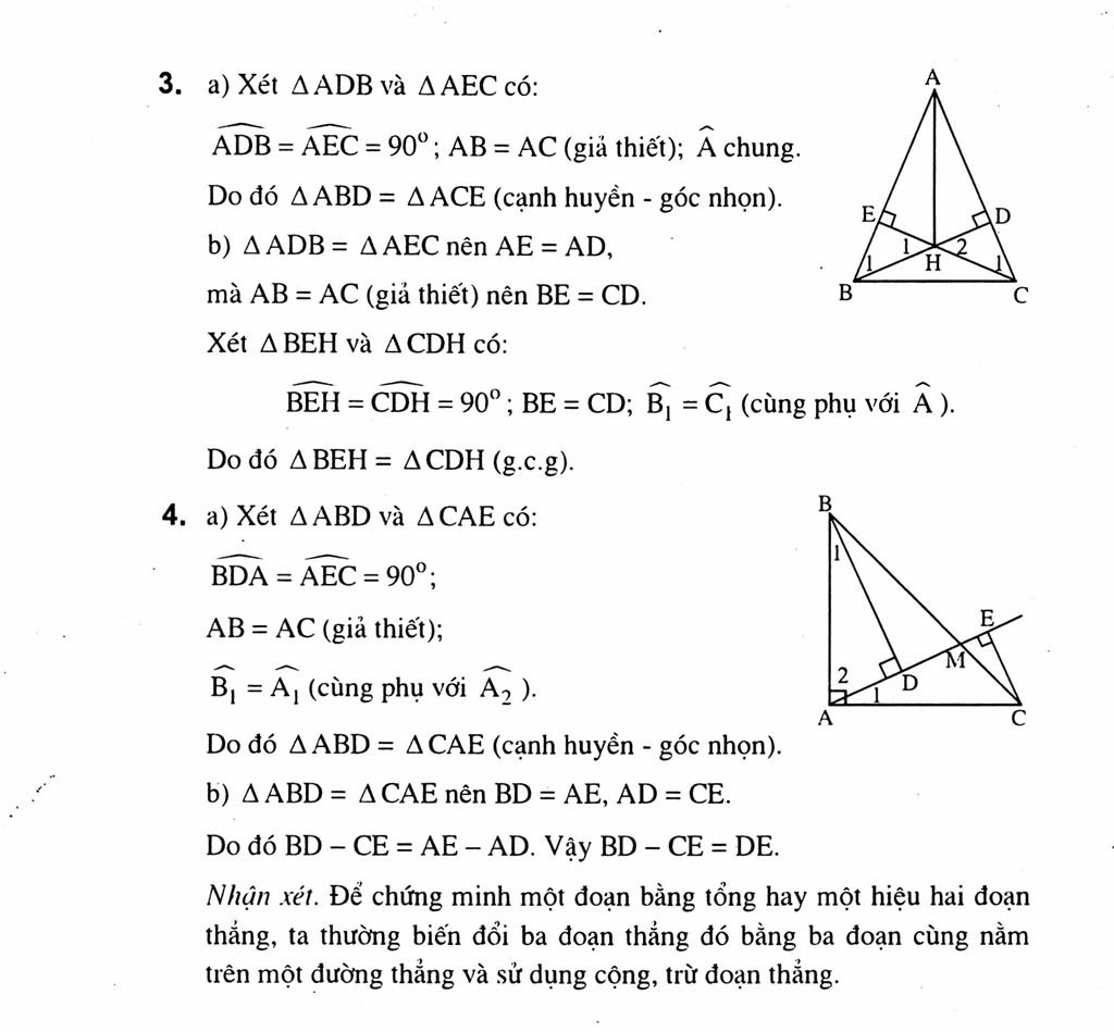 Bài 5. Trường hợp bằng nhau thứ ba của tam giác: góc - cạnh - góc (g.c.g) trang 8