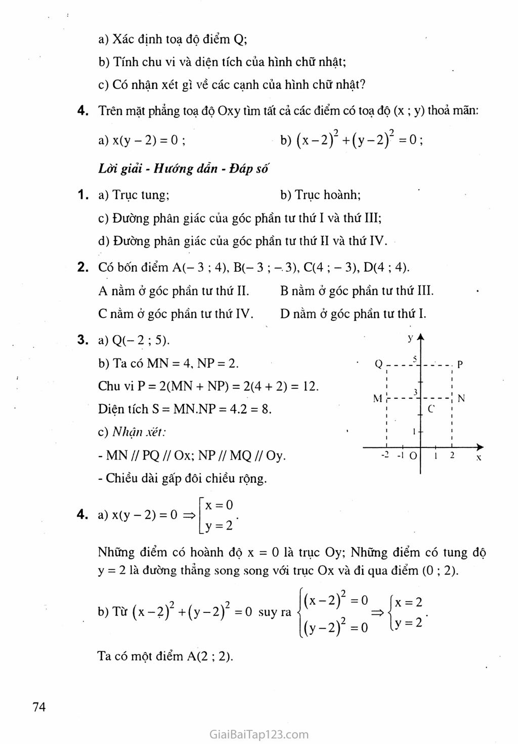 Bài 6. Mặt phẳng tọa độ trang 4