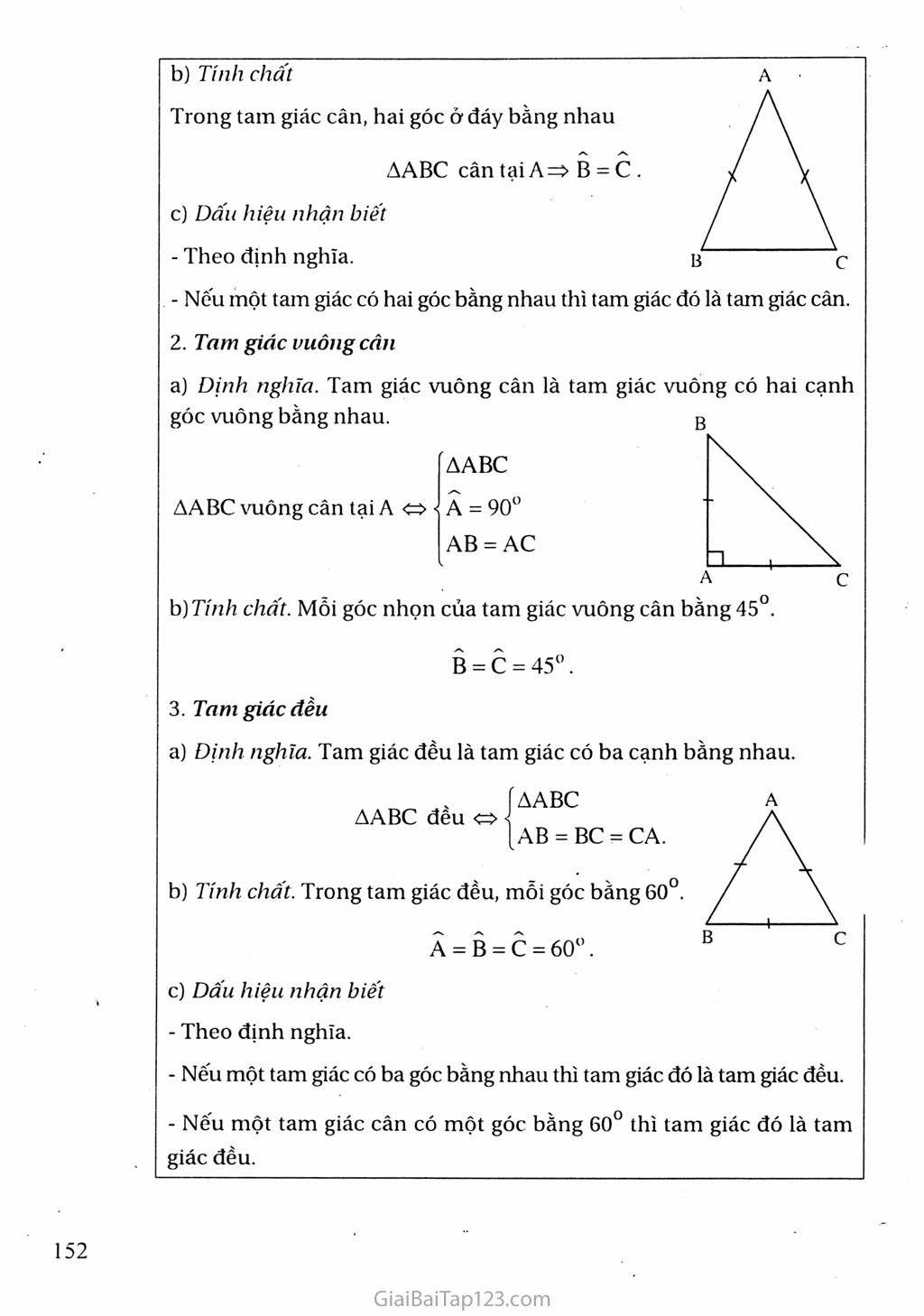 Giải toán 7 Bài 6. Tam giác cân