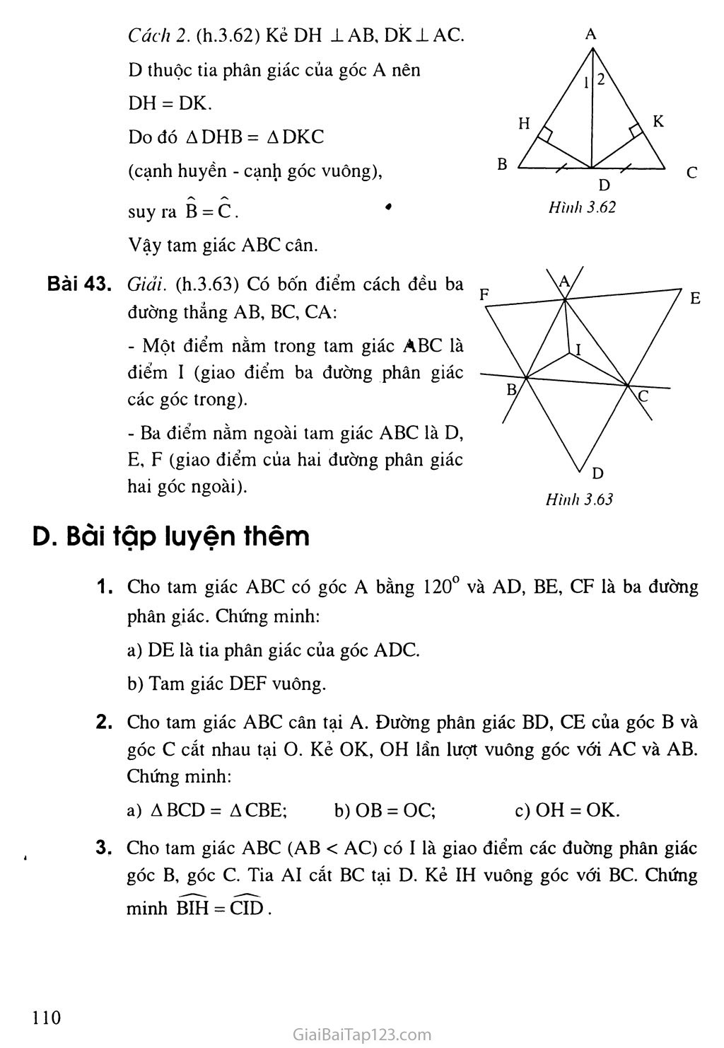 Bài 6. Tính chất ba đường phân giác của một tam giác trang 5
