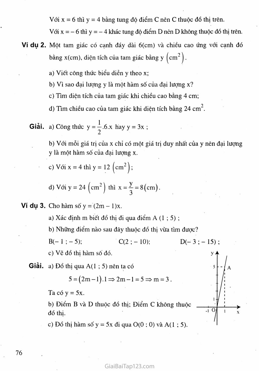 Bài 7. Đồ thị của hàm số y= ax (a ≠ 0) trang 2