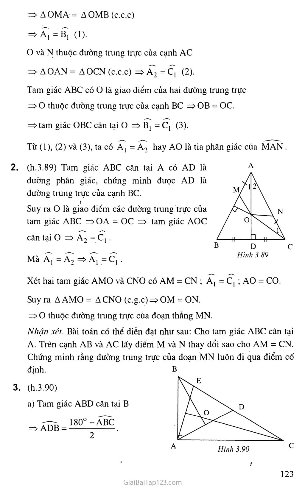 Bài 8. Tình chất ba đường trung trực của một tam giác trang 5