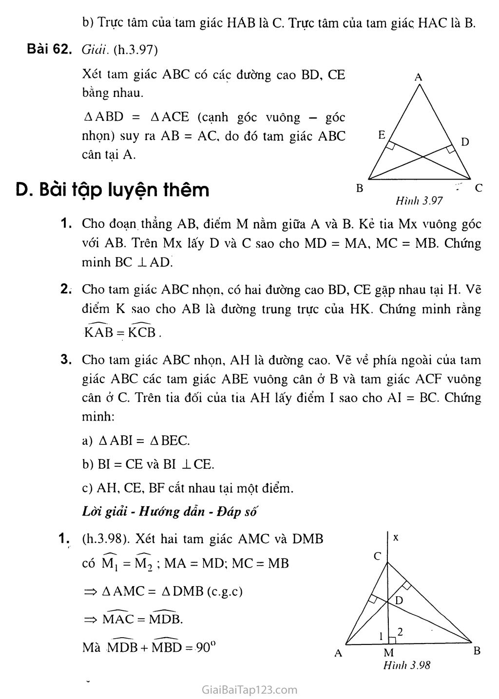 Bài 9. Tính chất ba đường cao của tam giác trang 4