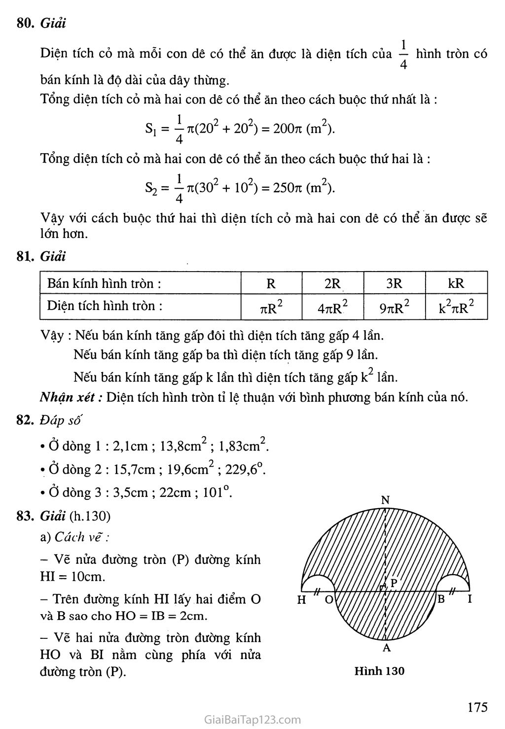 Bài 10. Diện tích hình tròn, hình quạt tròn trang 3