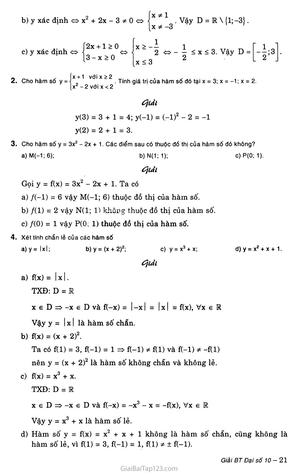 Bài 1. Hàm số trang 2 Bài 1. Hàm số trang 2