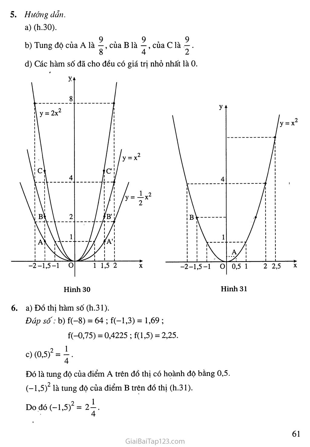 Bài 2. Đồ thị hàm số y = ax2 (a ≠ 0) trang 4