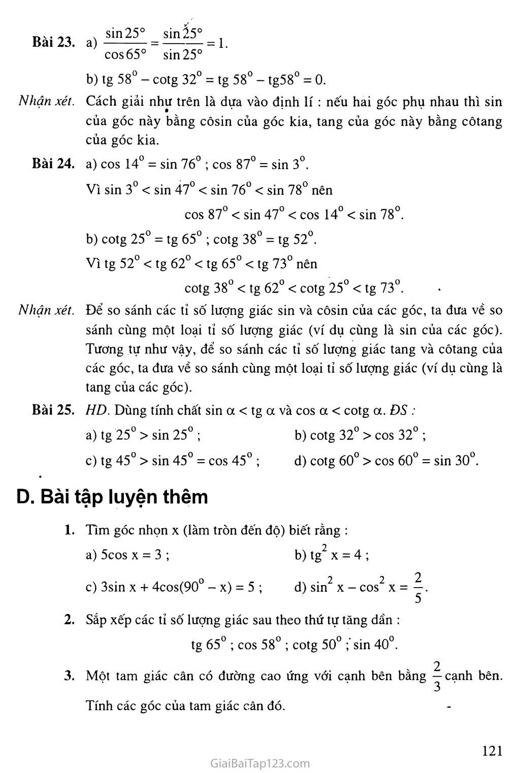 Bài 3. Bảng lượng giác trang 3