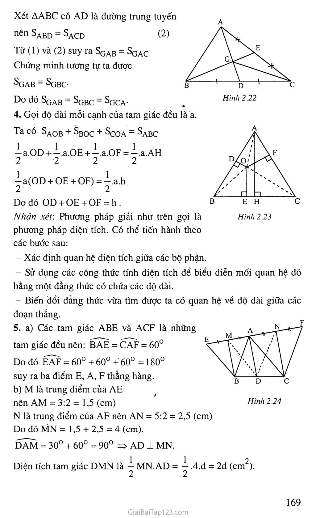 Bài 3. Diện tích tam giác trang 6 Bài 3. Diện tích tam giác trang 6
