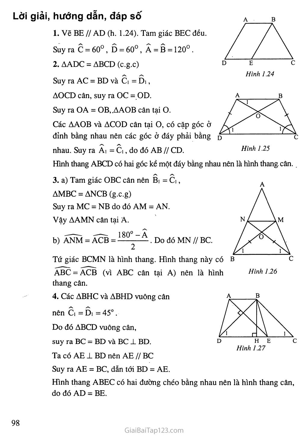Tính diện tích hình thang ABCD có diện tích tam giác AOD  DOC như hình vẽ   Olm