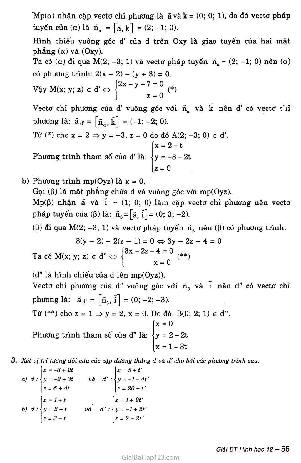 Bài 3. Phương trình đường thẳng trong không gian trang 4