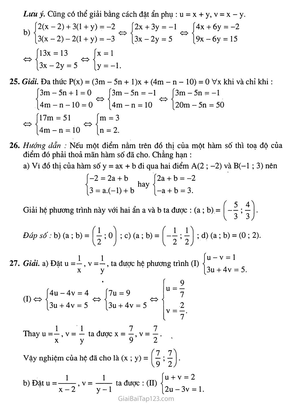 Bài 4. Giải hệ phương trình bằng phương pháp cộng đại số trang 5