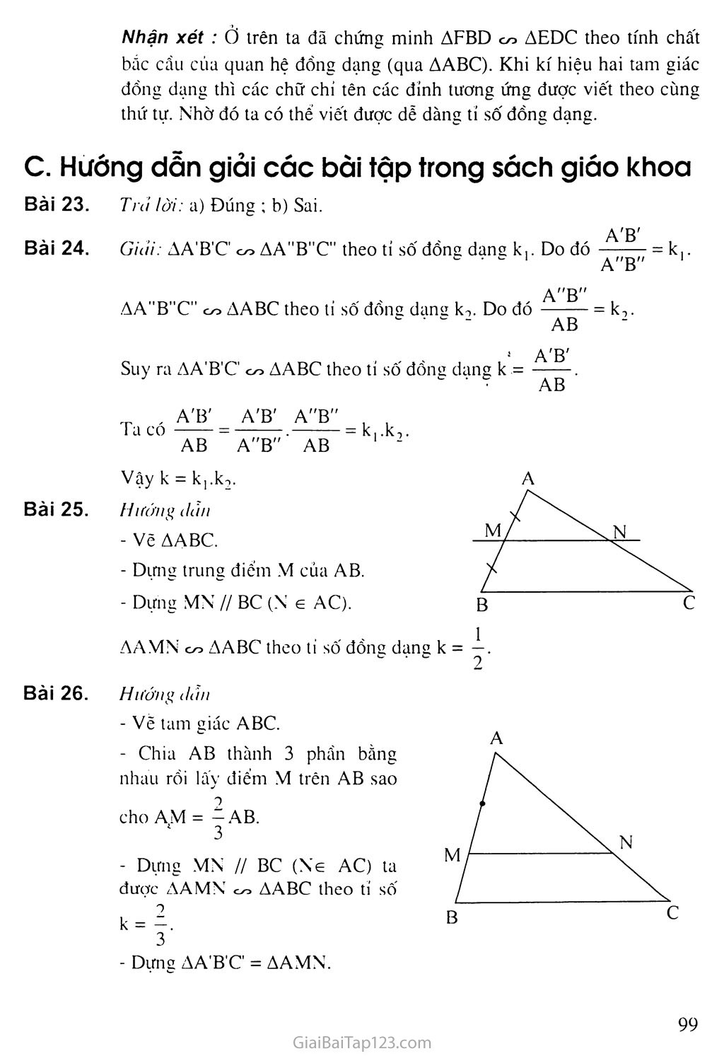 Bài 4. Khái niệm hai tam giác đồng dạng trang 2