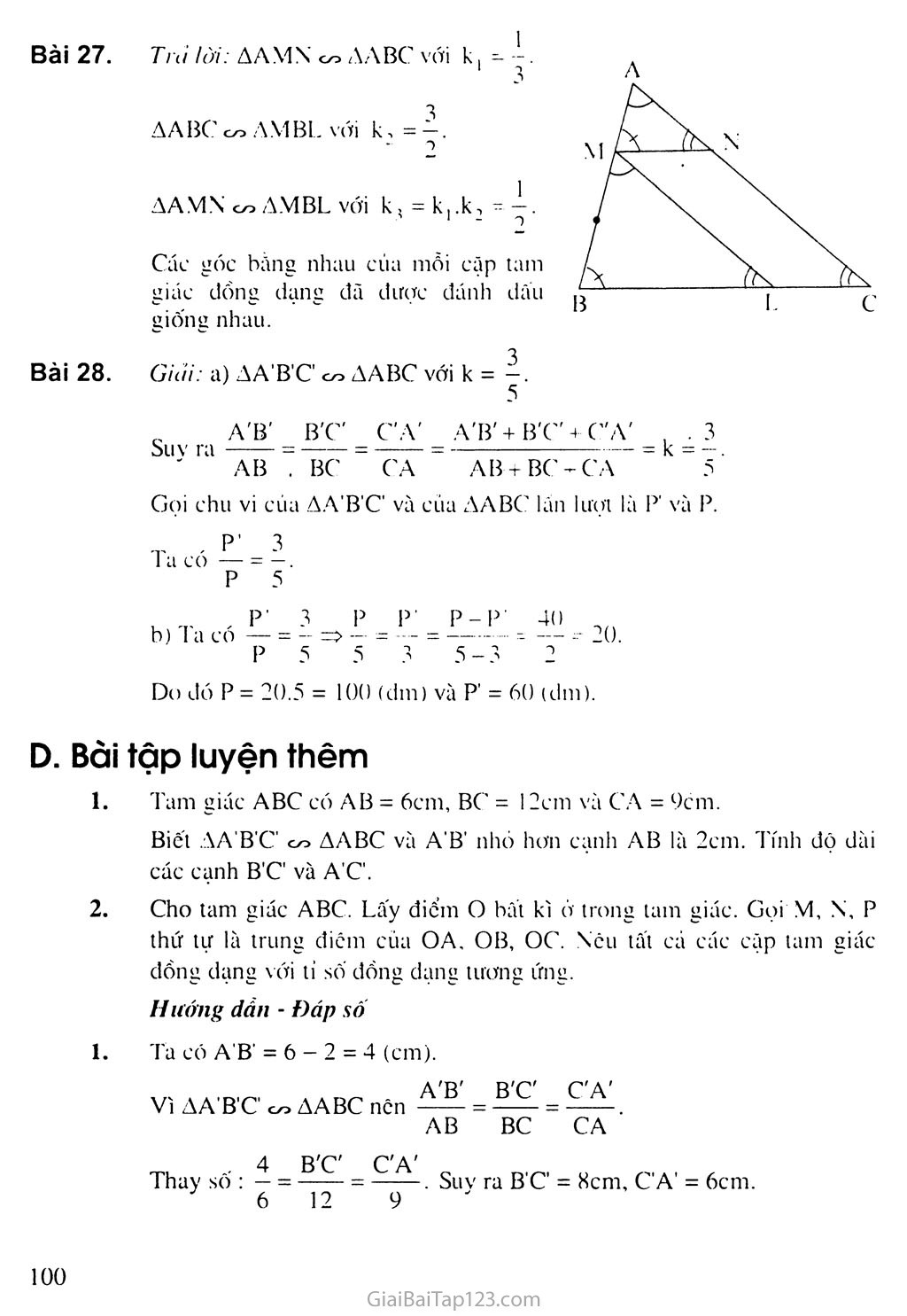 Bài 4. Khái niệm hai tam giác đồng dạng trang 3