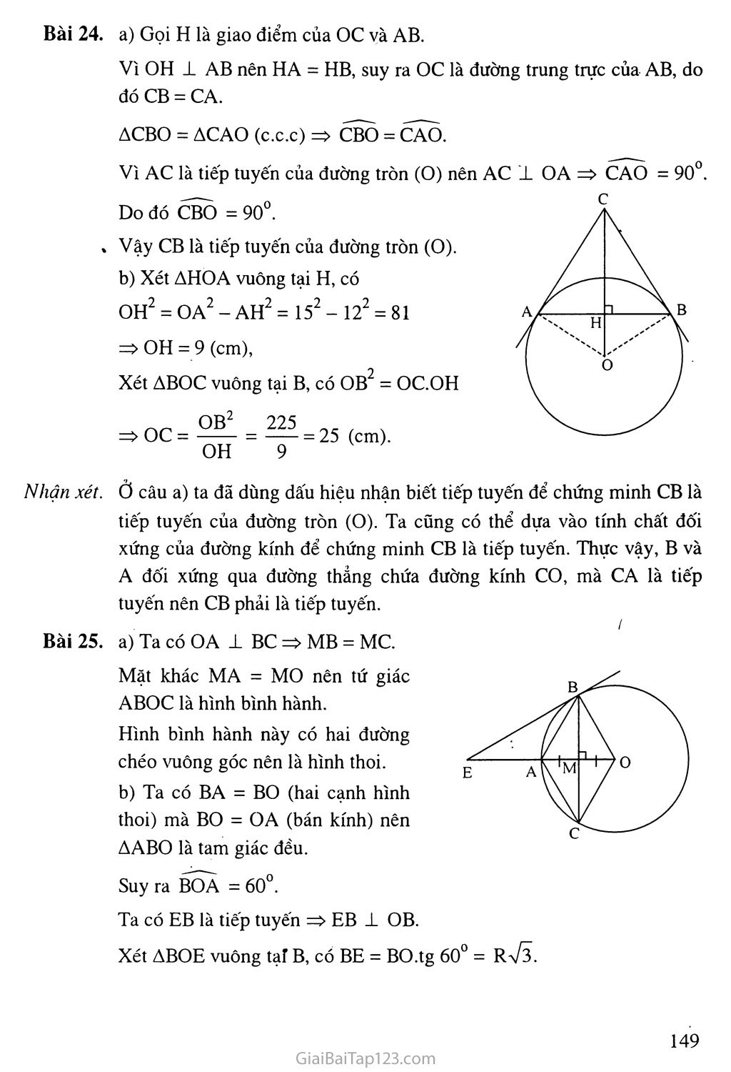 Bài 4. Vi trí tương đối của đường thẳng và đường tròn + 
Bài 5. Dấu hiệu nhận biết tiếp tuyến của đường tròn trang 4