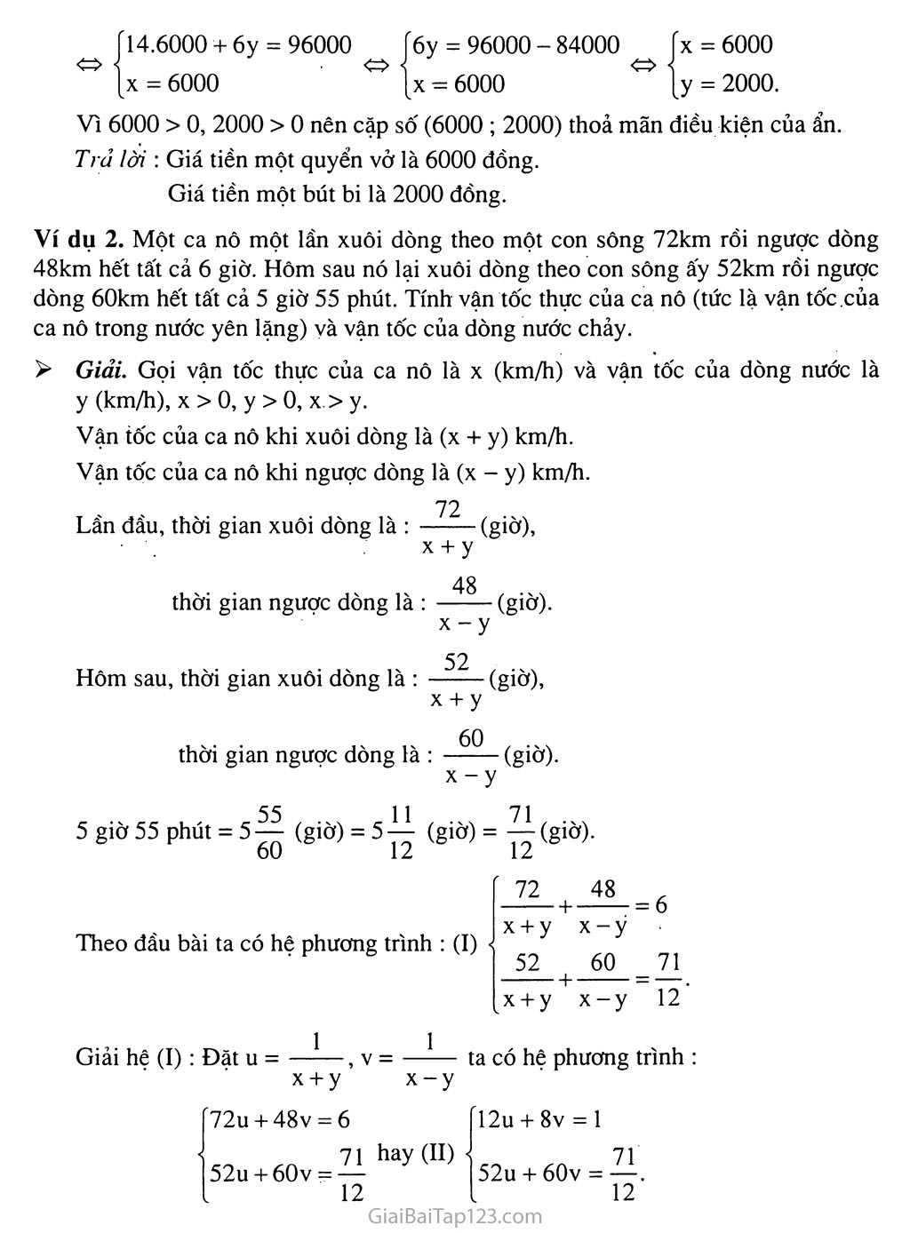 Bài 5. Giải bài toán bằng cách lập hệ phương trình trang 2