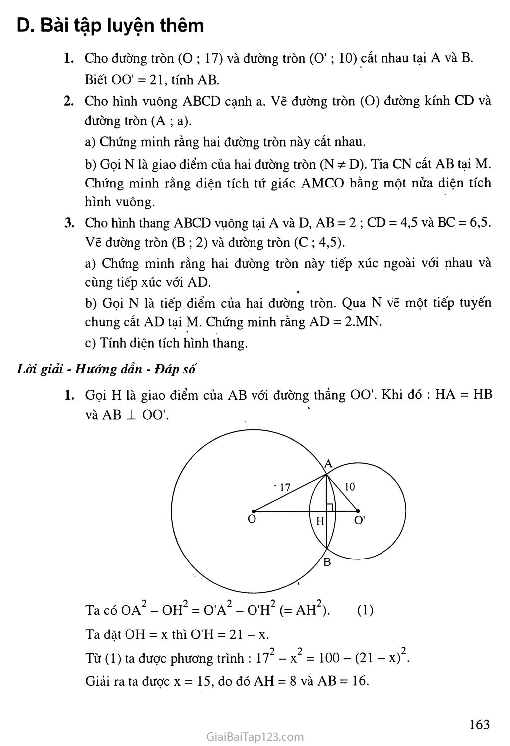 Bài 7 + Bài 8. Vị trí tương đối của hai đường tròn trang 5