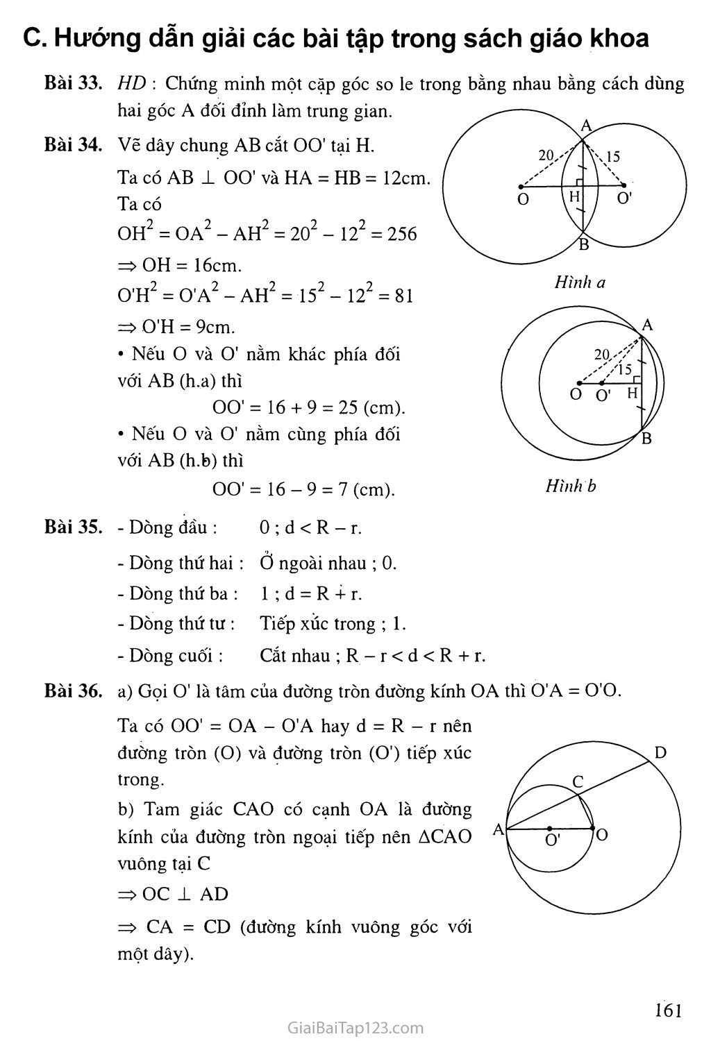 Bài 7 + Bài 8. Vị trí tương đối của hai đường tròn trang 3