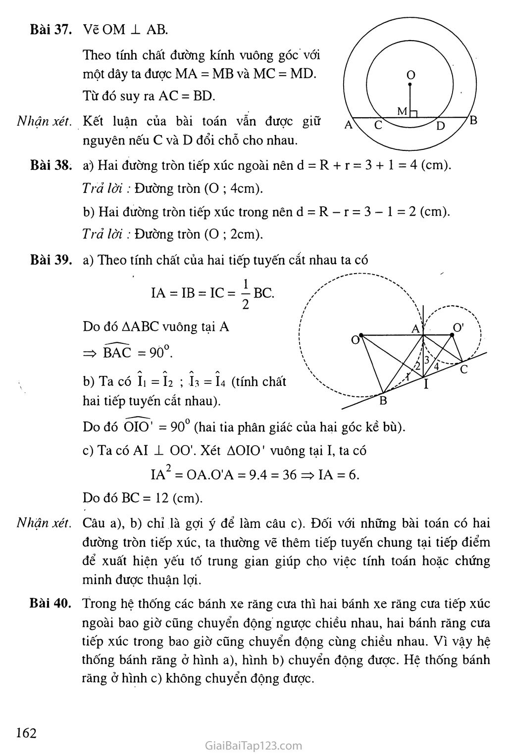 Bài 7 + Bài 8. Vị trí tương đối của hai đường tròn trang 4
