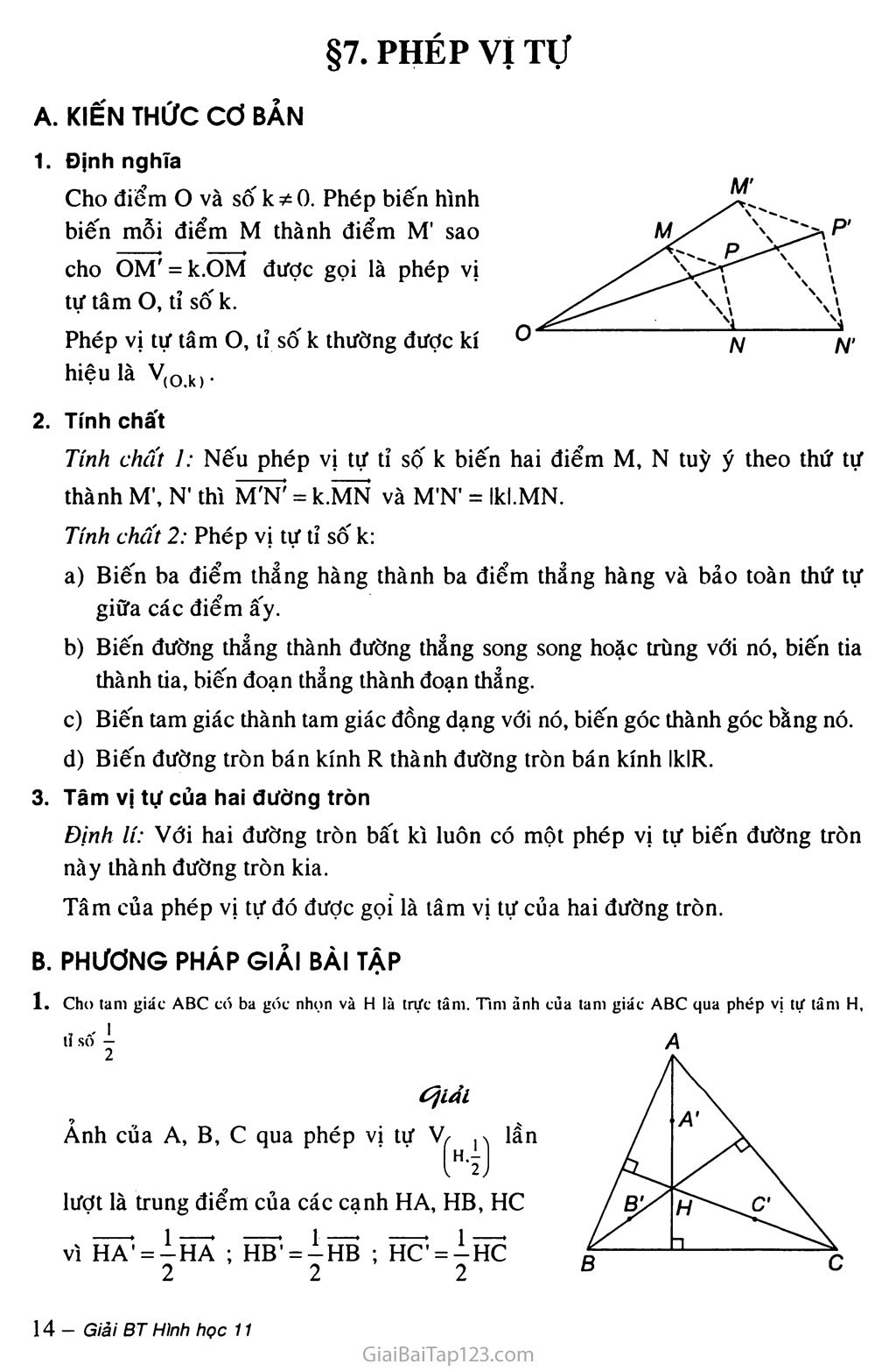 Bài 7 trang 54 SGK Hình học 11  SGK Toán lớp 11