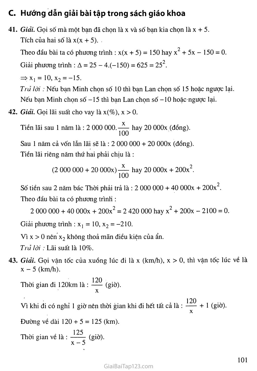 Bài 8. Giải bài toán bằng cách lập phương trình trang 3