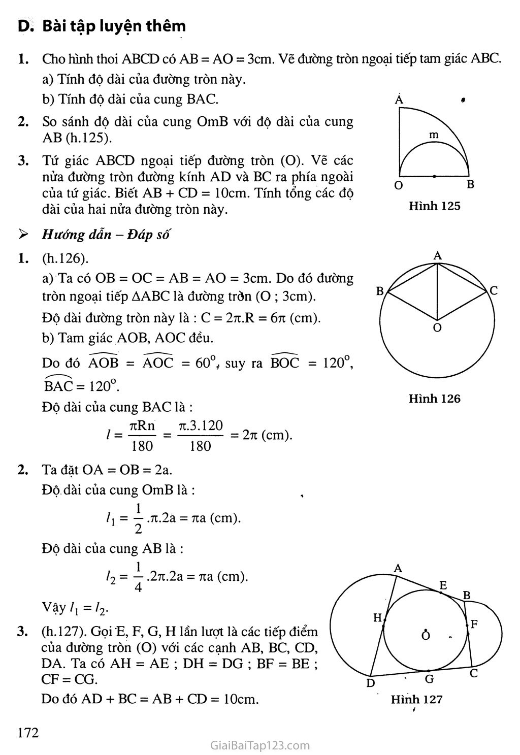Bài 9. Độ dài đường tròn, cung tròn trang 6