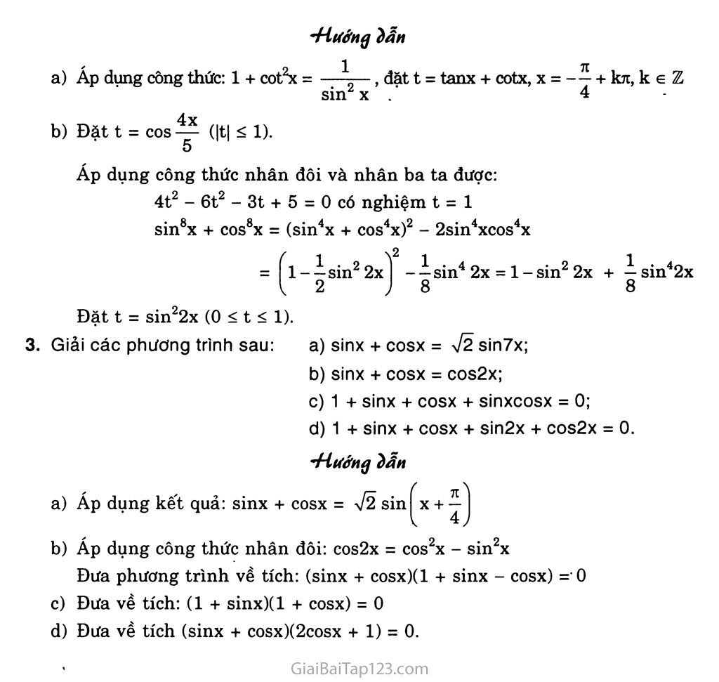 Bài 3. Một số phương trình lượng giác thường gặp trang 6