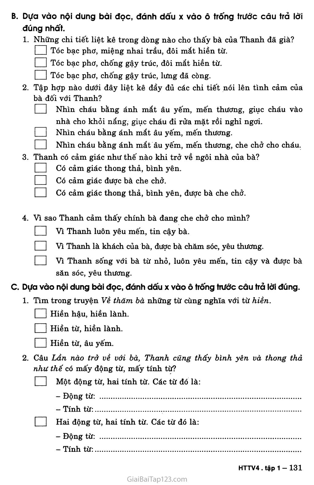 Đề Dự Thảo Kiểm Tra Cuối Học Kì I - Môn Tiếng Việt Lớp 4 trang 2