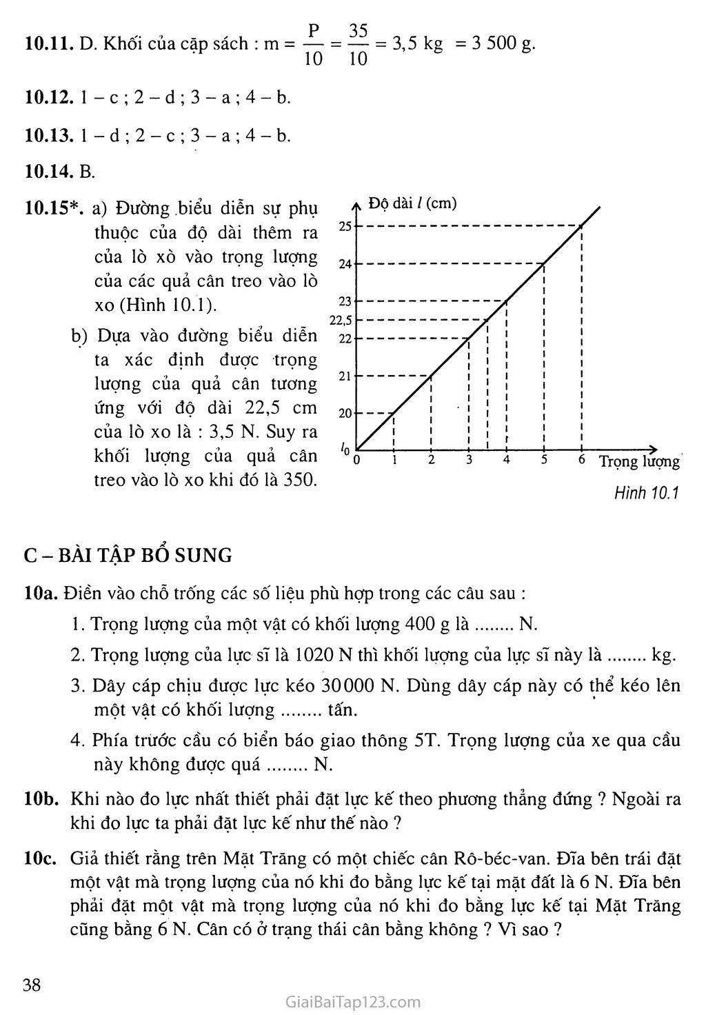 Bài 10: Lực kế - Phép đo lực - Trọng lượng và khối lượng trang 3