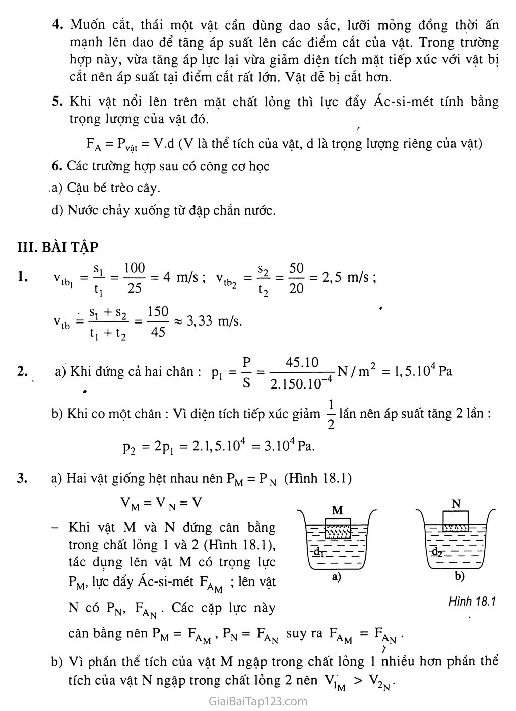 Bài 18: Câu hỏi và bài tập tổng kết chương I: Cơ học trang 4