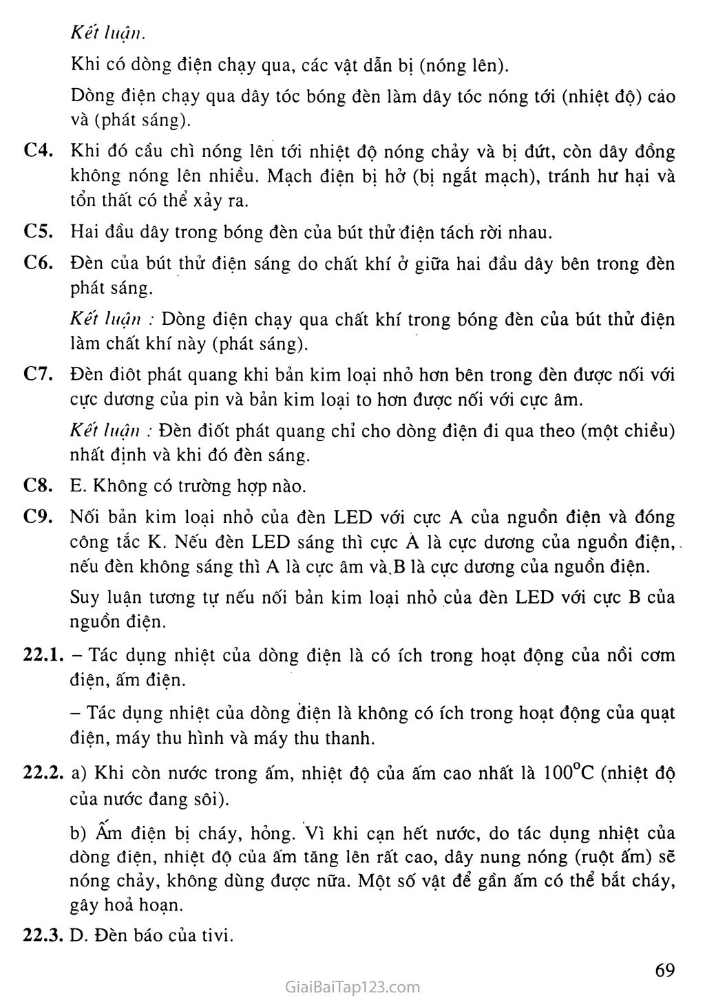 Bài 22: Tác dụng nhiệt và tác dụng phát sáng của dòng điện trang 2