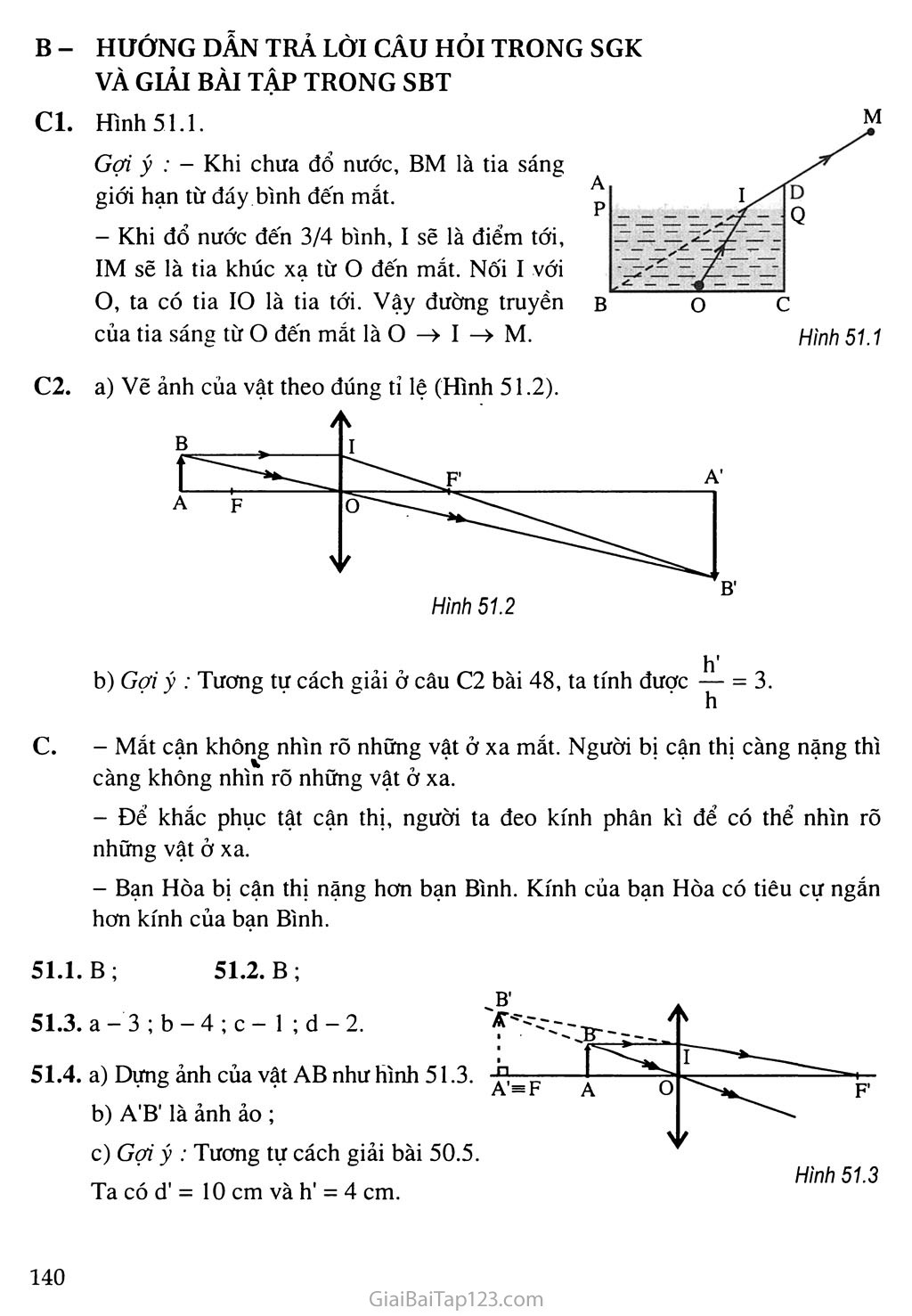 Bài 51: Bài tập quang hình học trang 2
