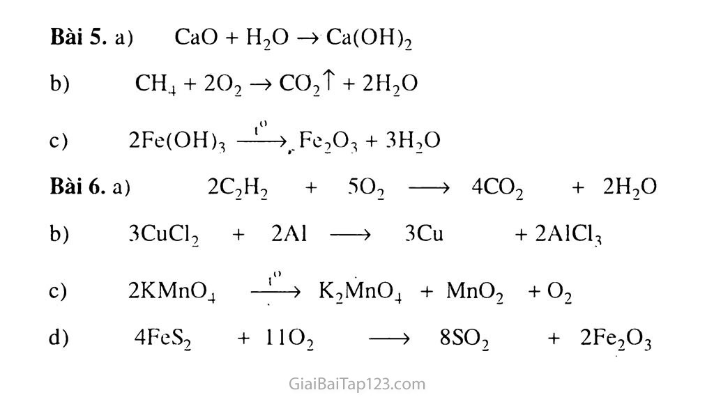 Bài 16: Phương trình hóa học trang 6