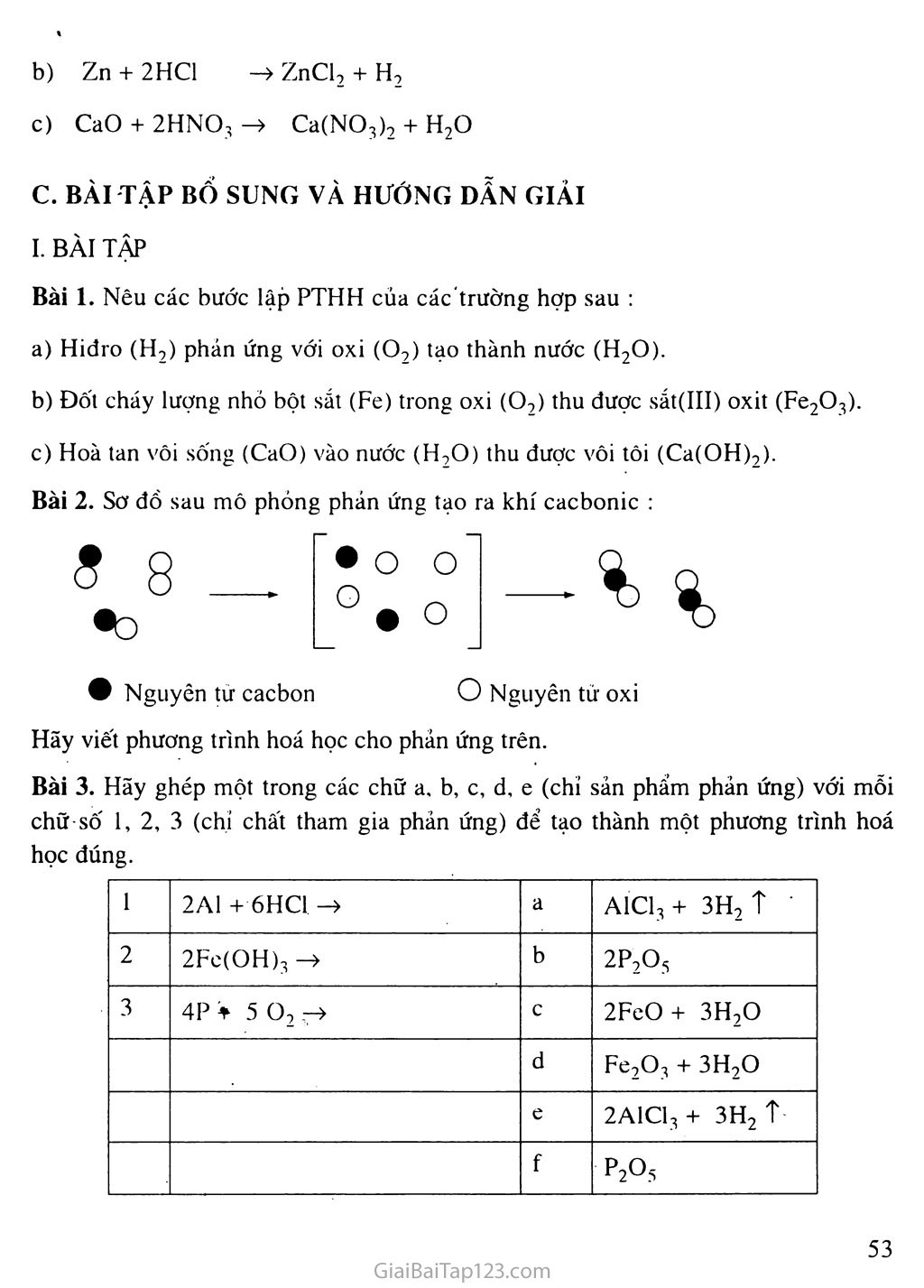 Bài 16: Phương trình hóa học trang 3