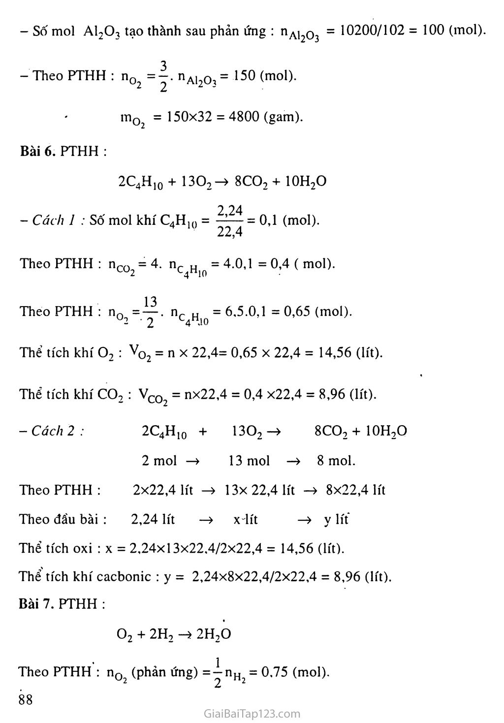 Bài 22: Tính theo phương trình hóa học trang 7