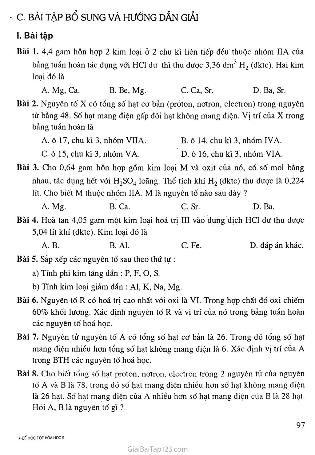 Bài 31: Sơ lược về bảng tuần hoàn các nguyên tố hóa học trang 3