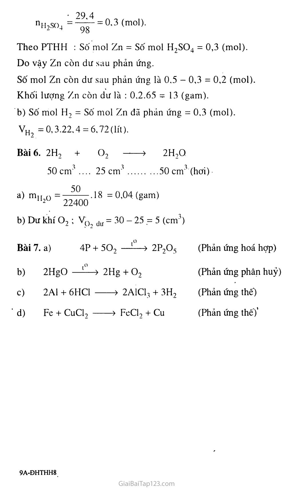 Bài 33: Điều chế khí hiđro - Phản ứng thế trang 4