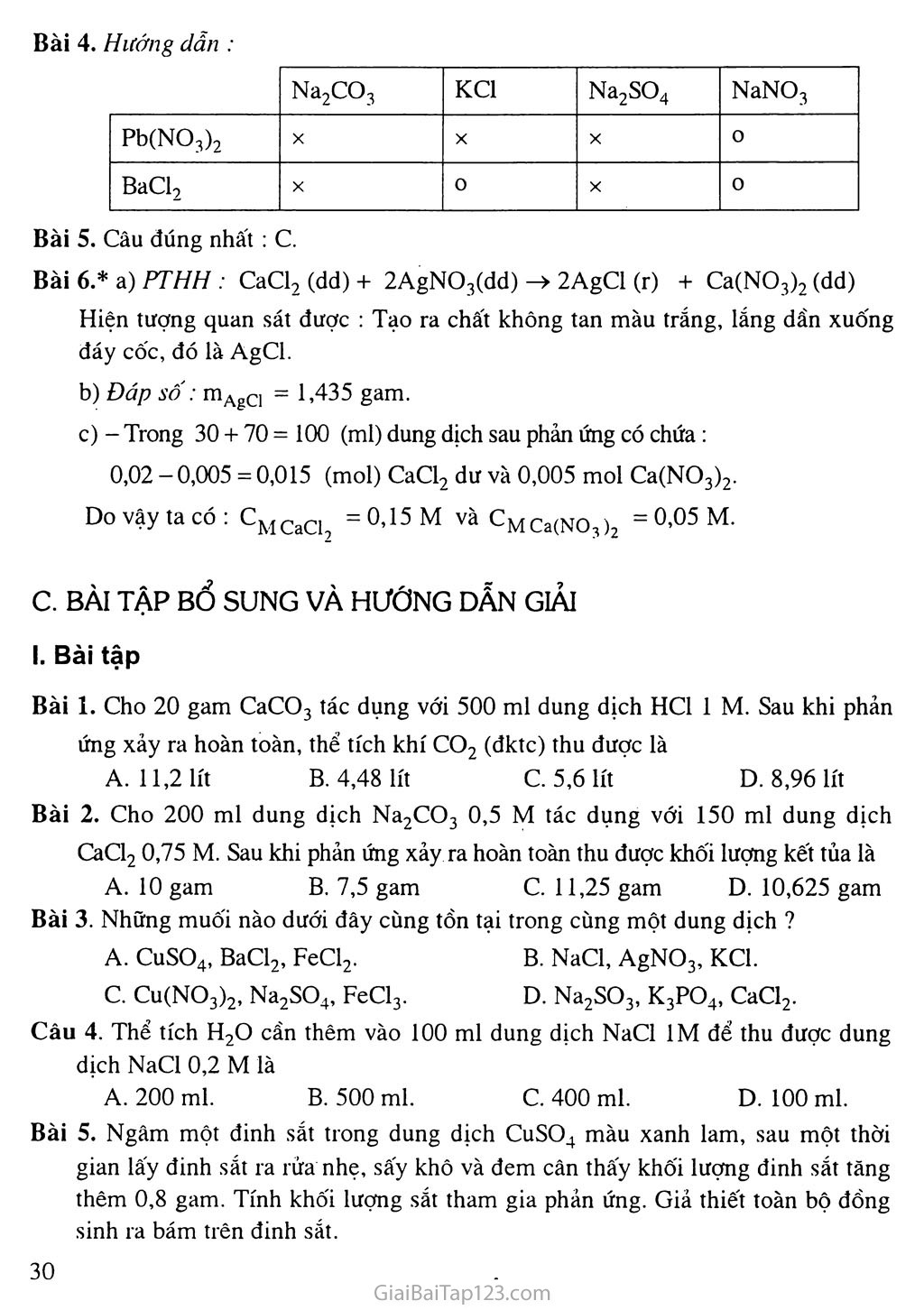 Bài 9: Tính chất hóa học của muối trang 2