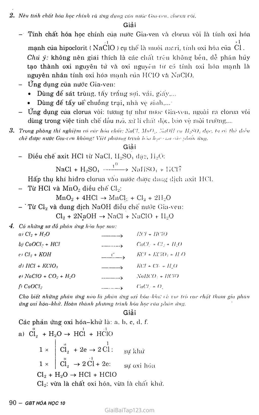 Bài 24: Sơ lược về hợp chất có oxi của clo trang 3