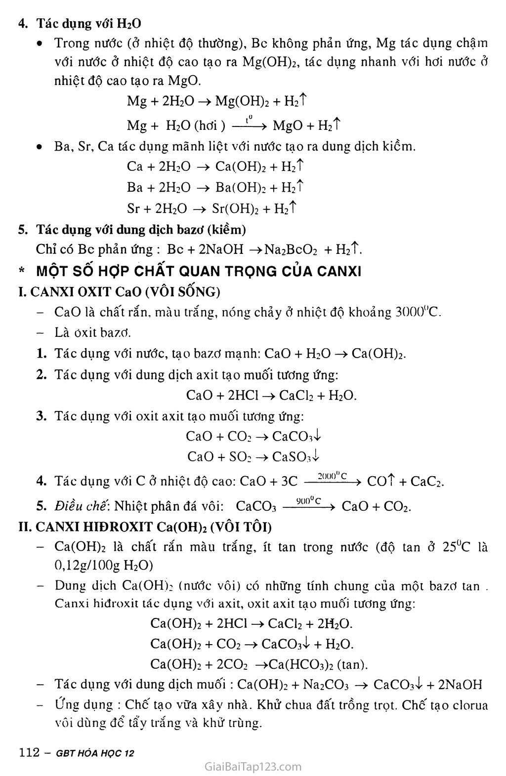 Bài 26: Kim loại kiềm thổ và hợp chất quan trọng của kim loại kiềm thổ trang 3