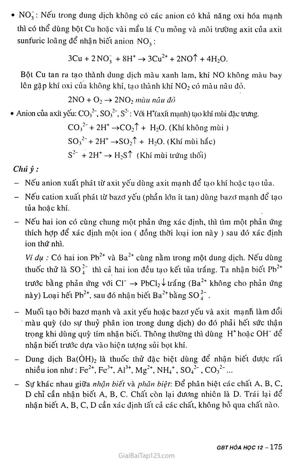 Bài 40: Nhận biết một số ion trong dunng dịch trang 3