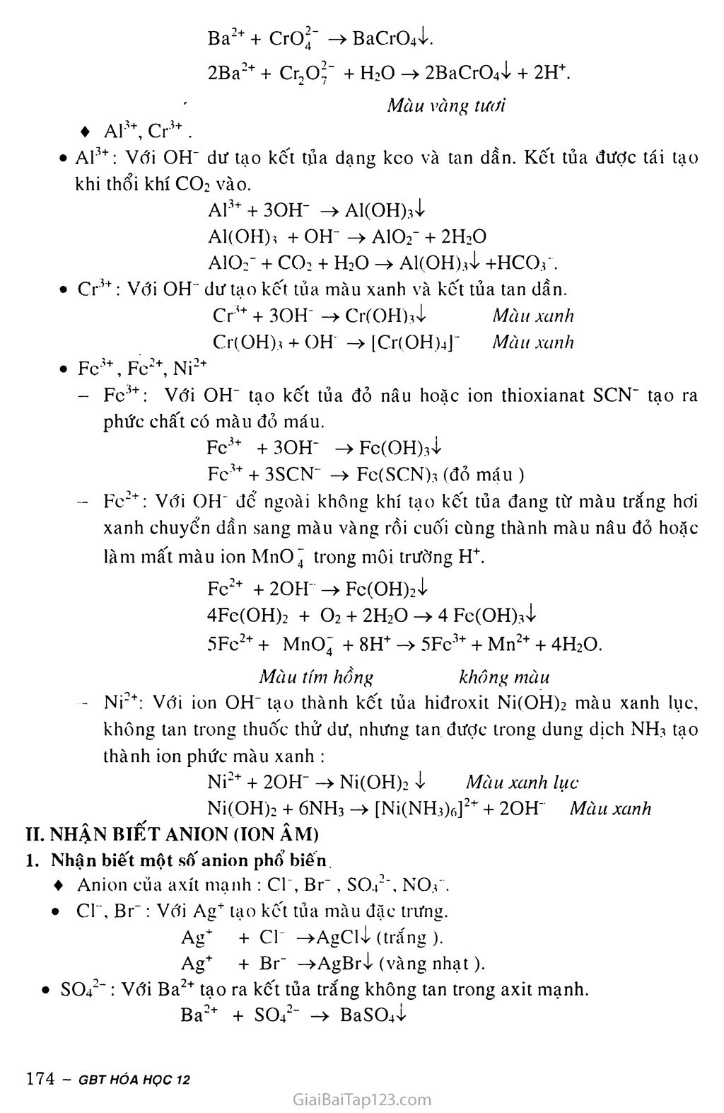 Bài 40: Nhận biết một số ion trong dunng dịch trang 2