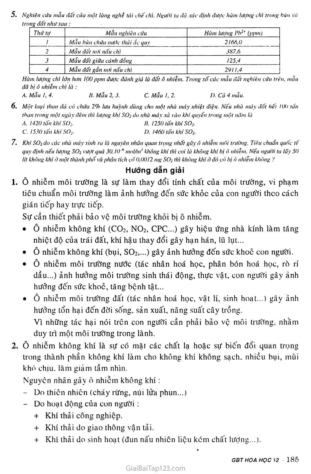 Bài 45: Hóa học và vấn đề môi trường trang 2