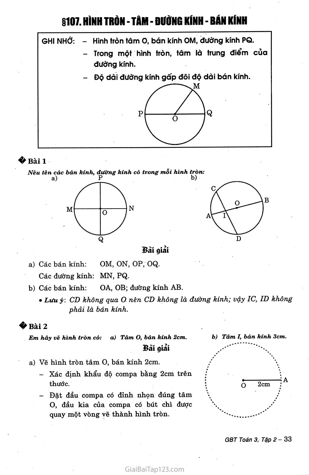 Làm thế nào để tính độ dài bán kính khi biết đường kính của một hình tròn? 

